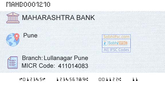 Bank Of Maharashtra Lullanagar PuneBranch 