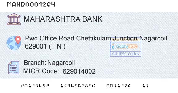 Bank Of Maharashtra NagarcoilBranch 