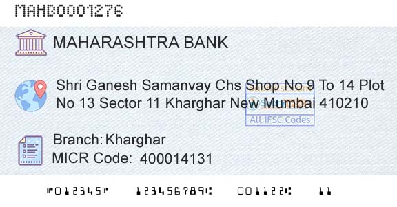 Bank Of Maharashtra KhargharBranch 