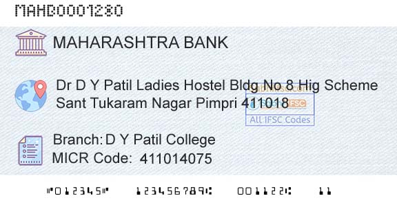 Bank Of Maharashtra D Y Patil CollegeBranch 