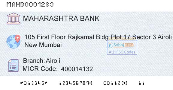 Bank Of Maharashtra AiroliBranch 