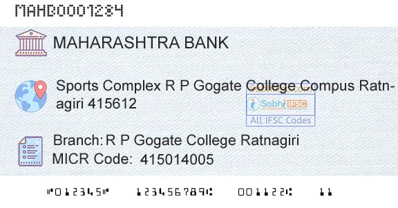 Bank Of Maharashtra R P Gogate College RatnagiriBranch 