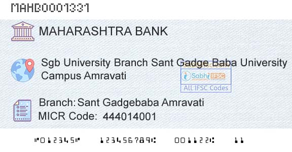Bank Of Maharashtra Sant Gadgebaba AmravatiBranch 