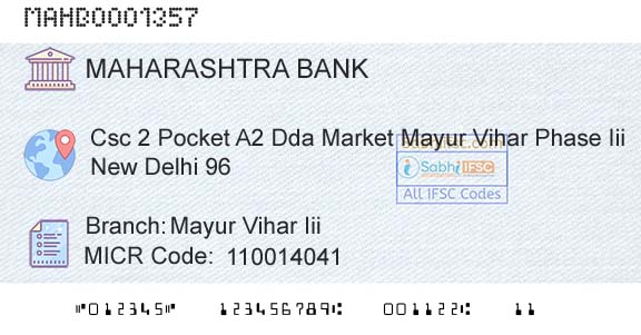 Bank Of Maharashtra Mayur Vihar IiiBranch 