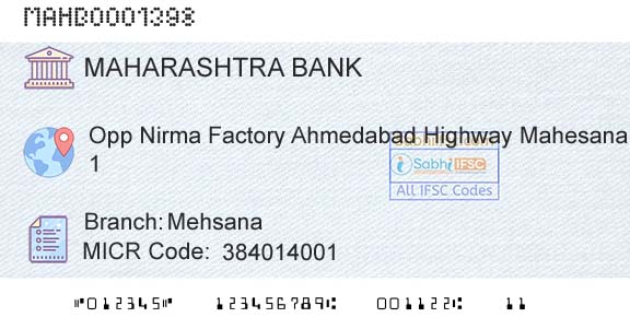 Bank Of Maharashtra MehsanaBranch 