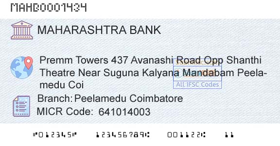 Bank Of Maharashtra Peelamedu CoimbatoreBranch 