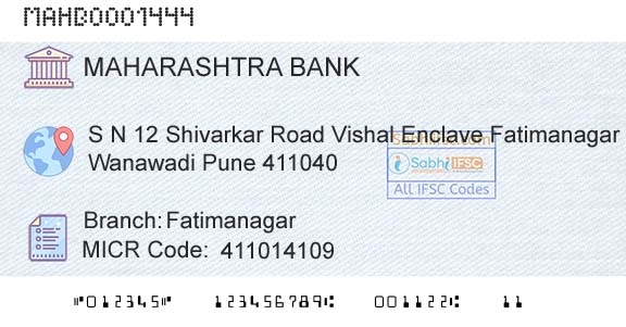 Bank Of Maharashtra FatimanagarBranch 