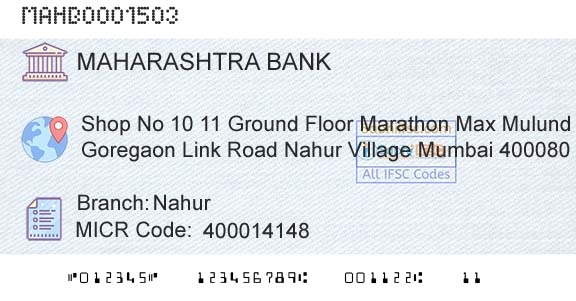 Bank Of Maharashtra NahurBranch 