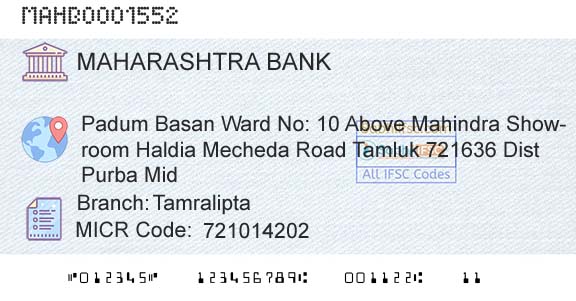Bank Of Maharashtra TamraliptaBranch 