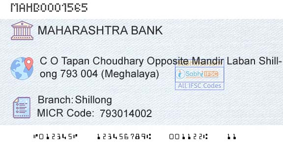 Bank Of Maharashtra ShillongBranch 