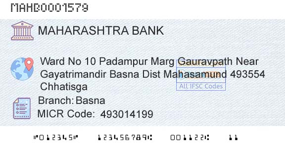 Bank Of Maharashtra BasnaBranch 