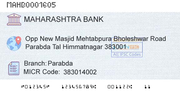 Bank Of Maharashtra ParabdaBranch 