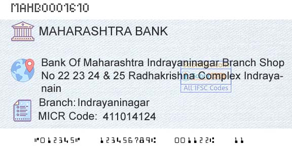 Bank Of Maharashtra IndrayaninagarBranch 