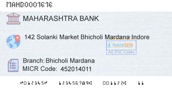 Bank Of Maharashtra Bhicholi MardanaBranch 