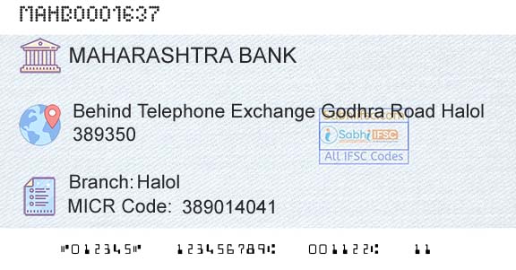 Bank Of Maharashtra HalolBranch 
