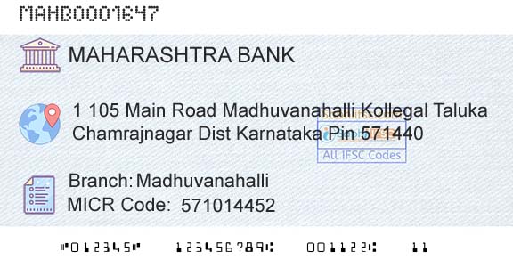 Bank Of Maharashtra MadhuvanahalliBranch 