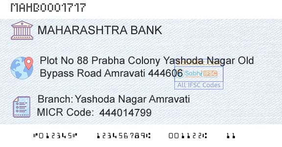 Bank Of Maharashtra Yashoda Nagar AmravatiBranch 