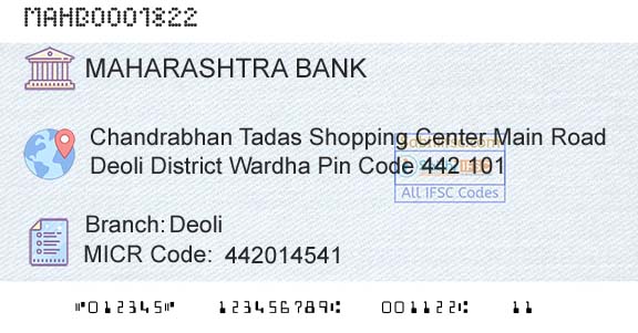 Bank Of Maharashtra DeoliBranch 