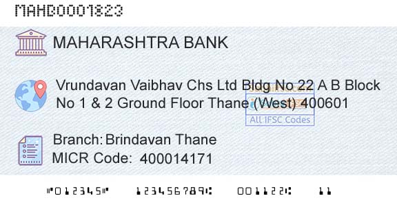 Bank Of Maharashtra Brindavan ThaneBranch 