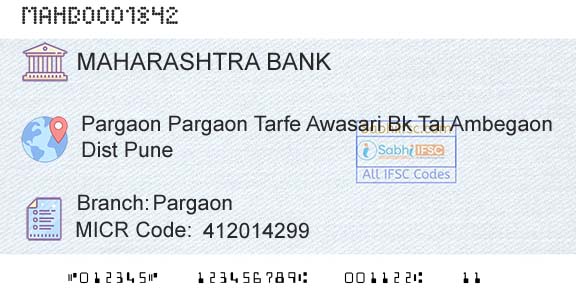 Bank Of Maharashtra PargaonBranch 