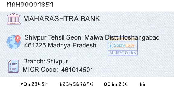 Bank Of Maharashtra ShivpurBranch 
