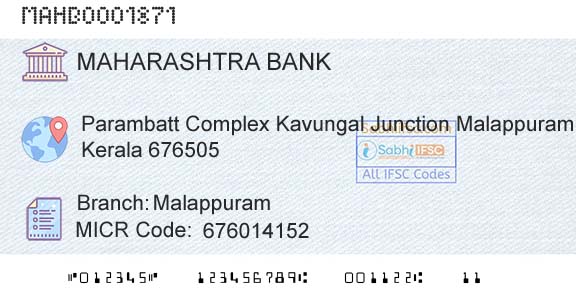 Bank Of Maharashtra MalappuramBranch 