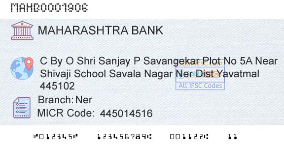 Bank Of Maharashtra NerBranch 