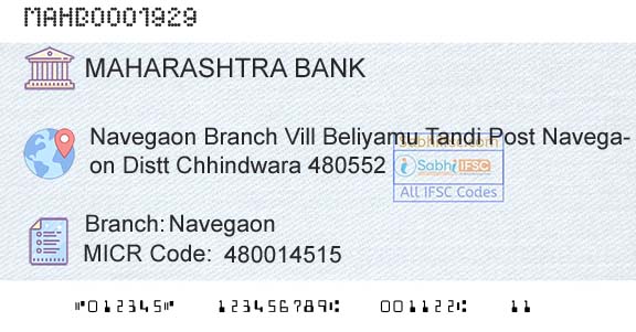 Bank Of Maharashtra NavegaonBranch 