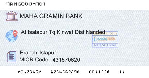 Maharashtra Gramin Bank IslapurBranch 