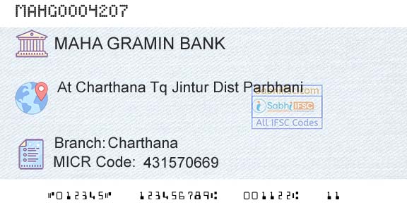 Maharashtra Gramin Bank CharthanaBranch 