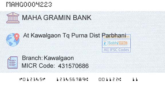 Maharashtra Gramin Bank KawalgaonBranch 