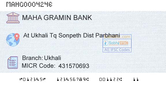 Maharashtra Gramin Bank UkhaliBranch 