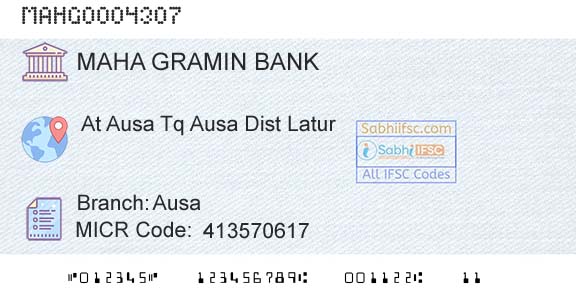 Maharashtra Gramin Bank AusaBranch 