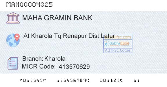 Maharashtra Gramin Bank KharolaBranch 