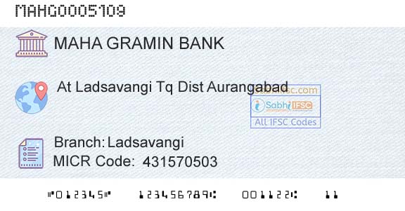 Maharashtra Gramin Bank LadsavangiBranch 