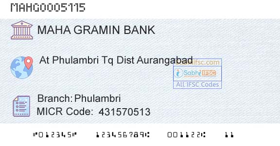 Maharashtra Gramin Bank PhulambriBranch 