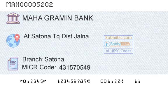 Maharashtra Gramin Bank SatonaBranch 
