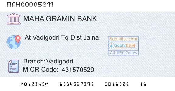 Maharashtra Gramin Bank VadigodriBranch 
