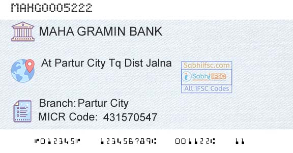 Maharashtra Gramin Bank Partur CityBranch 