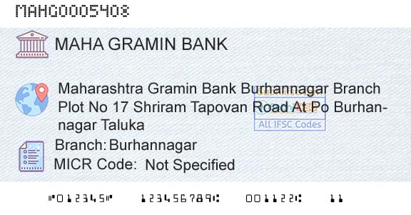Maharashtra Gramin Bank BurhannagarBranch 