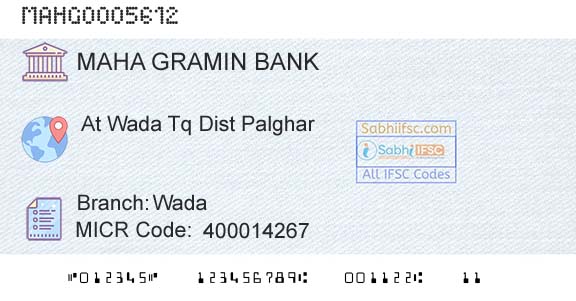 Maharashtra Gramin Bank WadaBranch 