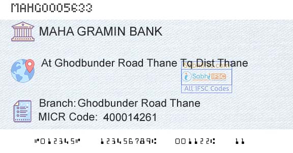 Maharashtra Gramin Bank Ghodbunder Road ThaneBranch 