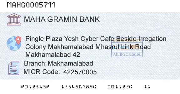 Maharashtra Gramin Bank MakhamalabadBranch 