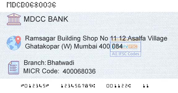 The Mumbai District Central Cooperative Bank Limited BhatwadiBranch 