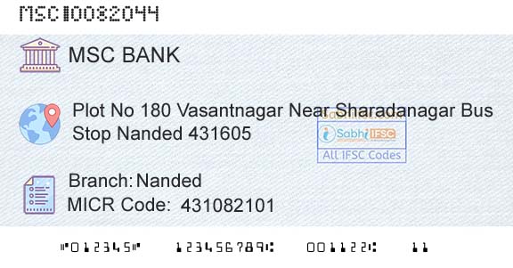 Maharashtra State Cooperative Bank NandedBranch 