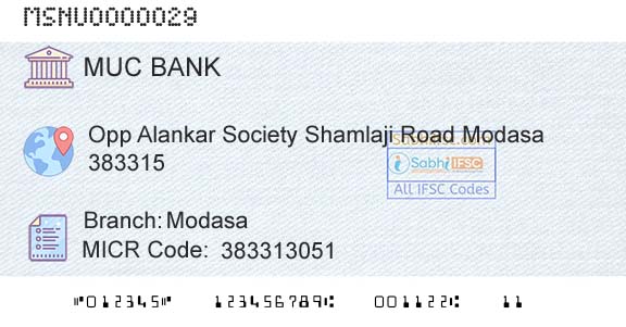 The Mehsana Urban Cooperative Bank ModasaBranch 