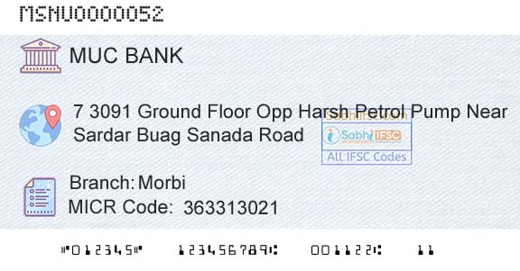 The Mehsana Urban Cooperative Bank MorbiBranch 