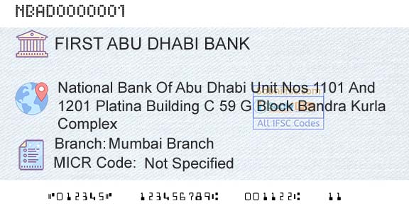 First Abu Dhabi Bank Pjsc Mumbai BranchBranch 