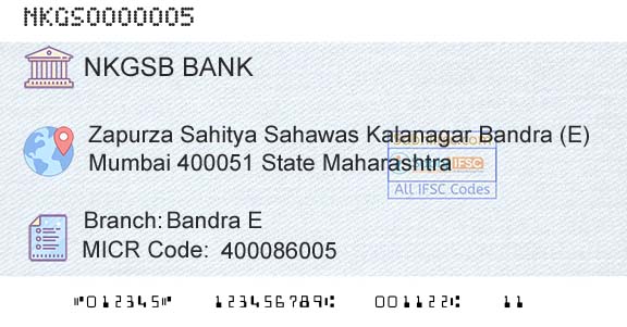 Nkgsb Cooperative Bank Limited Bandra E Branch 