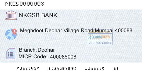 Nkgsb Cooperative Bank Limited DeonarBranch 